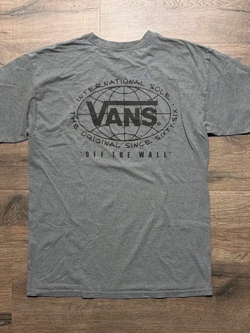Vans Off The Wall International Sole Graphic T-Shirt Grey M